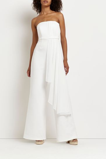 river island cream jumpsuit