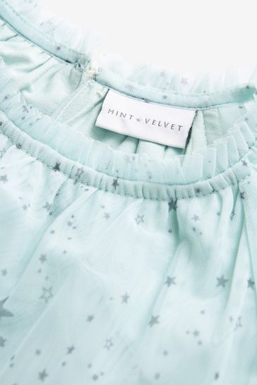 Buy Mint Velvet Green Mesh Ruffle Dress from Next Austria
