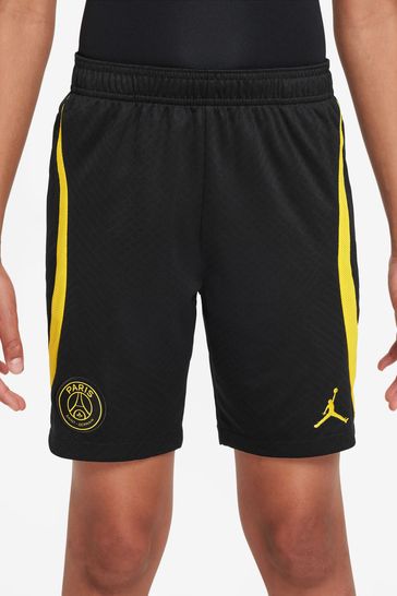 Nike Black Paris Saint-Germain Strike Jordan Dri-FIT Knit Soccer Shorts