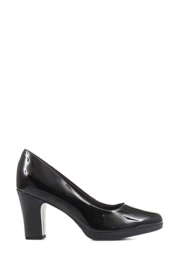 Plain black court clearance shoes