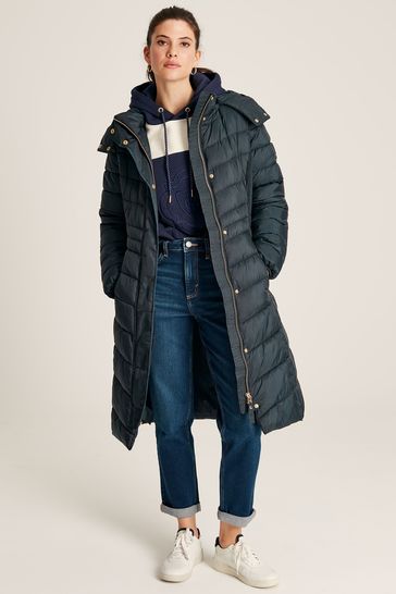 Joules navy on sale puffer coat
