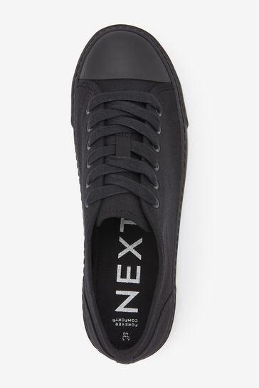 Buy Black Forever Comfort Baseball Canvas Trainers from Next