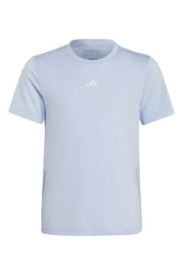 adidas Blue Sportswear Running Aeroready 3-stripes Reflective T-Shirt