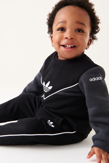 adidas Originals Infant Black Crew Set
