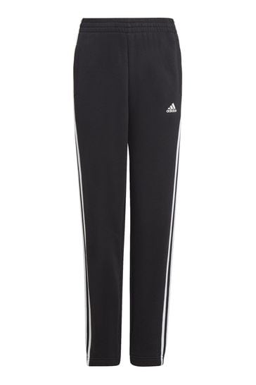 adidas Black Sportswear Essentials 3-Stripes Fleece Joggers