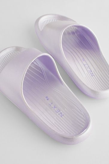 Nike lilac sliders on sale