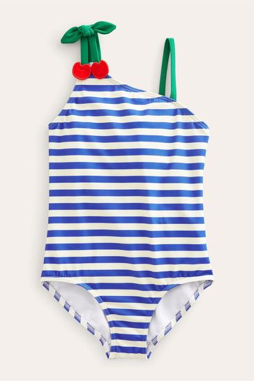 Boden Blue Cherry Strap Swimsuit
