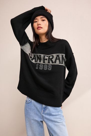 Black slogan jumper shop