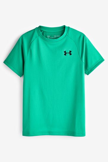 Green under armour shirt youth cheap