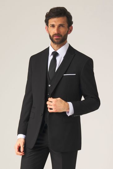 Skopes Madrid Black Tailored Fit Suit Jacket