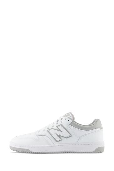 New Balance White Grey Mens 480 Trainers