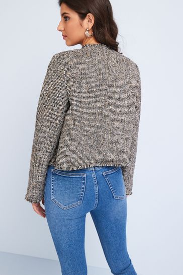Boucle jacket next sales