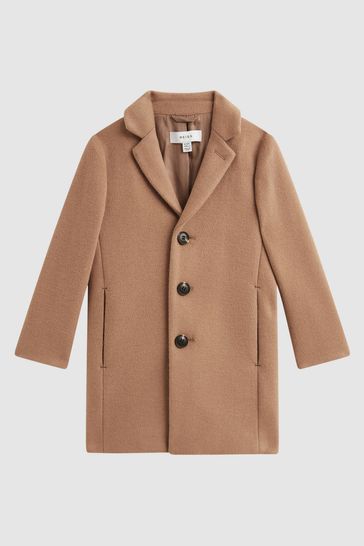 Buy Reiss Camel Gable Senior Single Breasted Epsom Overcoat from Next Bahrain