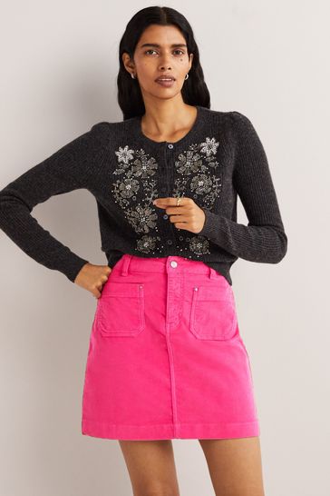 Boden Pink Corduroy Mini Skirt