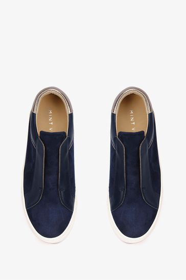 Buy Mint Velvet Blue Ellie Platform Trainers from Next Luxembourg