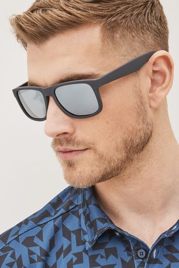 Grey Square Polarised Sunglasses