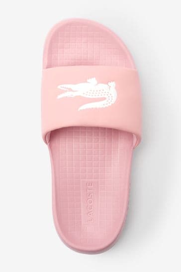 Lacoste pink slides outlet