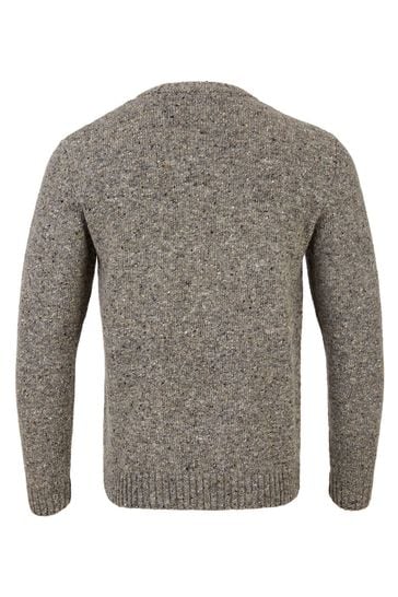 Men's grey round deals neck jumper