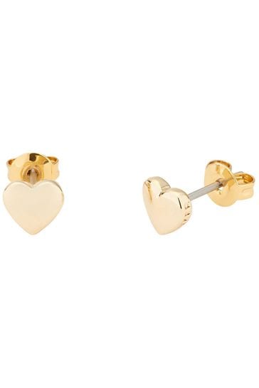 Ted Baker Gold Tone HARLY:  Tiny Heart Stud Earrings