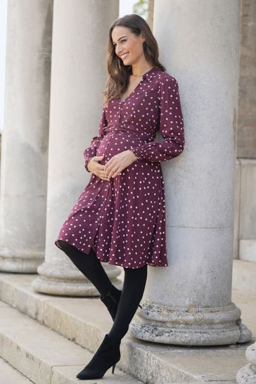Purple hotsell collared dress