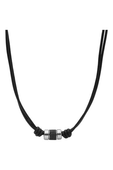 Buy Fossil Mens Black Jewellery Dress Be Iconic Necklace from Next