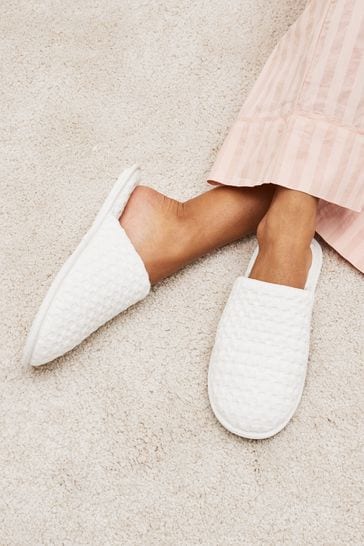 White waffle slippers hotsell