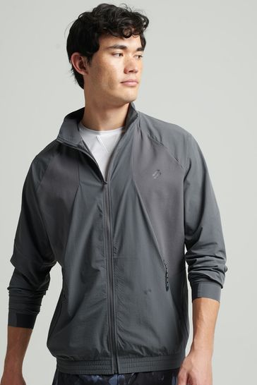 Superdry Grey Sport Stretch Woven Track Top