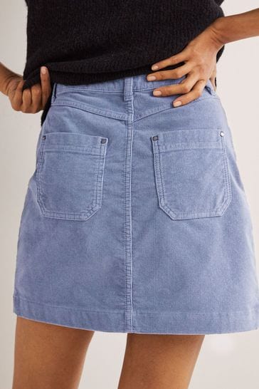Blue corduroy 2025 mini skirt