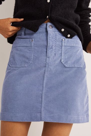 Buy Boden Blue Corduroy Mini Skirt from Next Luxembourg