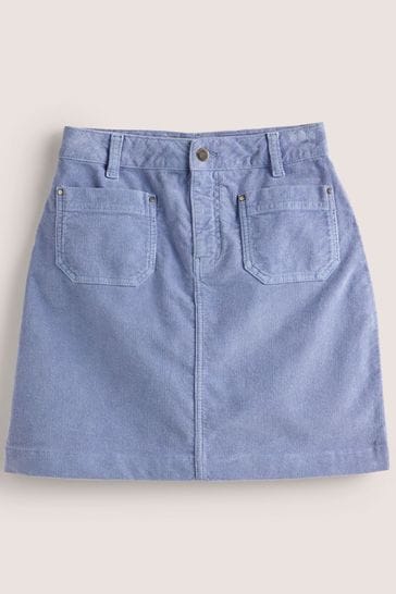 Blue corduroy mini skirt clearance