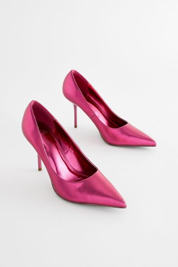 Pink Forever Comfort® Metallic Heel Court Shoes