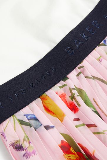 Ted baker pink pleated skirt dress discount