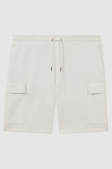 Buy Reiss White Oliver Interlock Jersey Cargo Shorts from Next