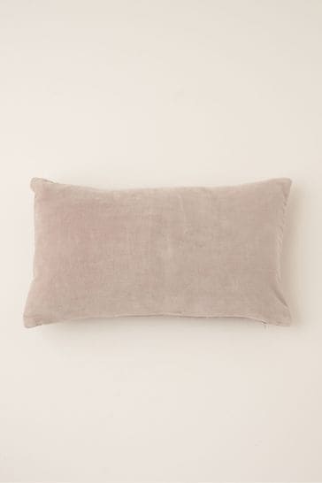 Truly Grey Velvet Rectangle Cushion