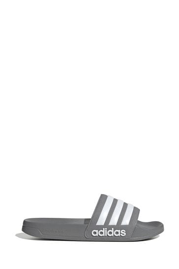 adidas Grey Sportswear Adilette Shower Slides