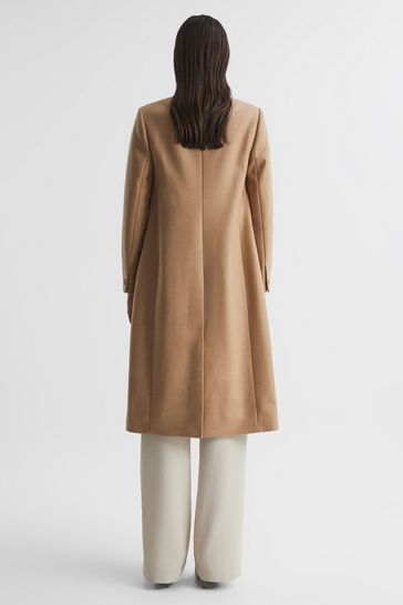 Buy Reiss Neutral Darla Longline Double Breasted Formal Coat from