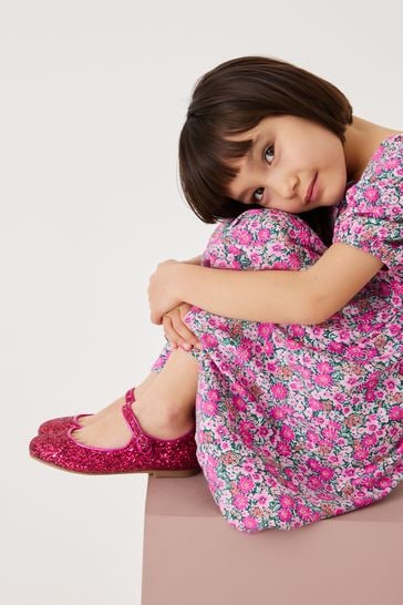 Buy Hot Pink Glitter Square Toe Mary Jane Shoes from Next Ireland