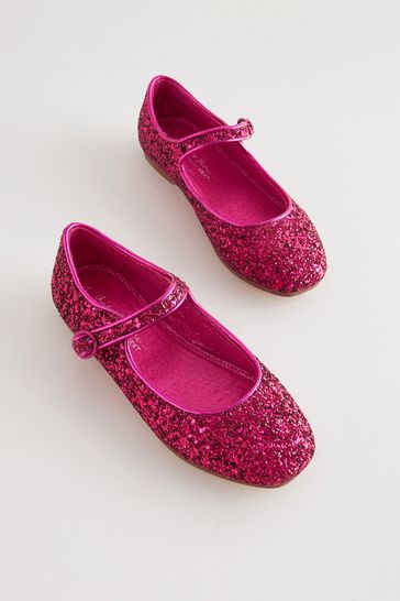 Hot pink sparkly shoes top