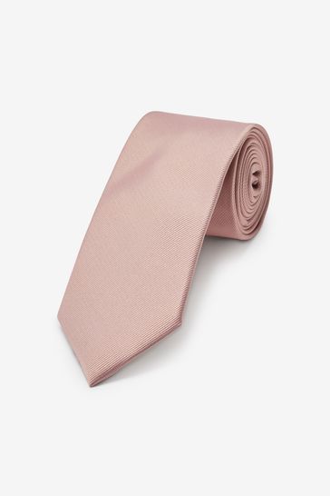 Mauve Pink Twill Tie