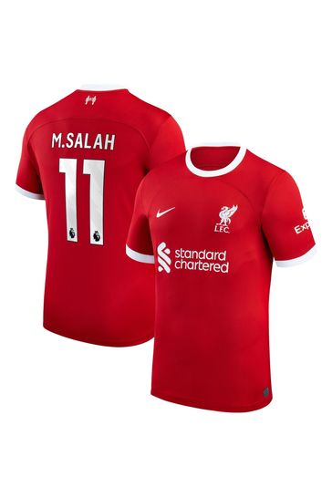 Nike Red M.Salah - 11 Liverpool FC Stadium 23/24 Home Football Shirt
