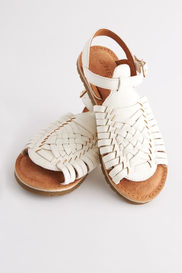 White top woven sandals