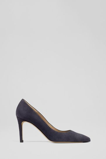 LK Bennett Floret Leather Pointed Court Shoes