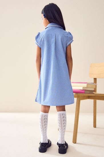 Blue checked hotsell school dress