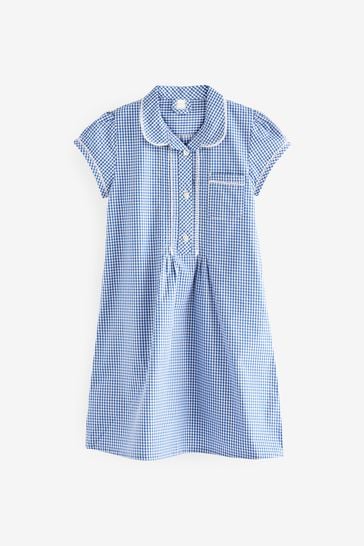 Blue checked deals school dress