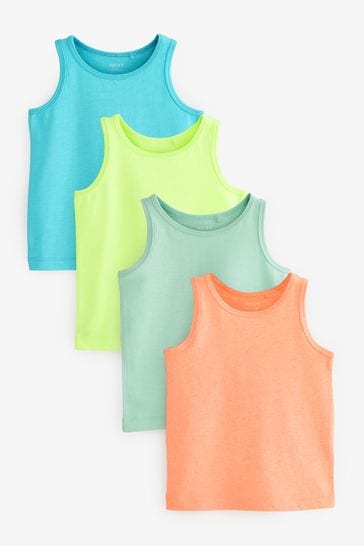 Bright Multi Colour Vest 4 Pack (3mths-7yrs)