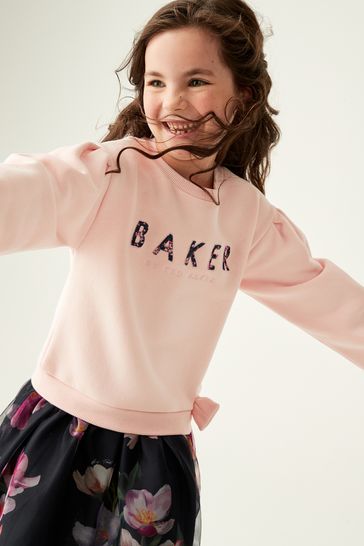 Baker by ted baker blue discount rose mockable scuba hem dress