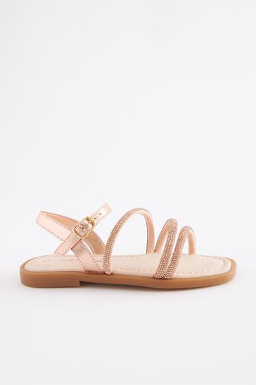 Buy Rose Gold Sparkle Jewelled Sandals from Next Denmark