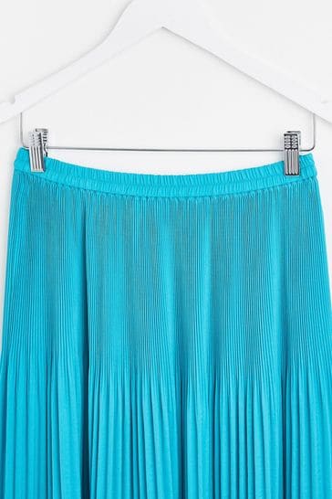 Oliver bonas blue pleated skirt hotsell
