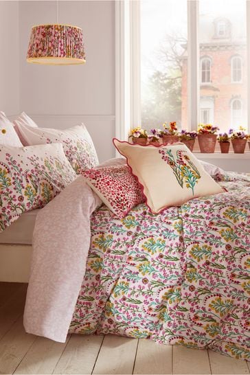 Cath Kidston Cream Paper Pansy Duvet Cover And Pillowcase Set