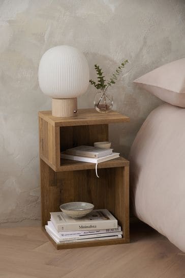 Buy Bronx Oak Effect Bedside Table from the Next UK online shop